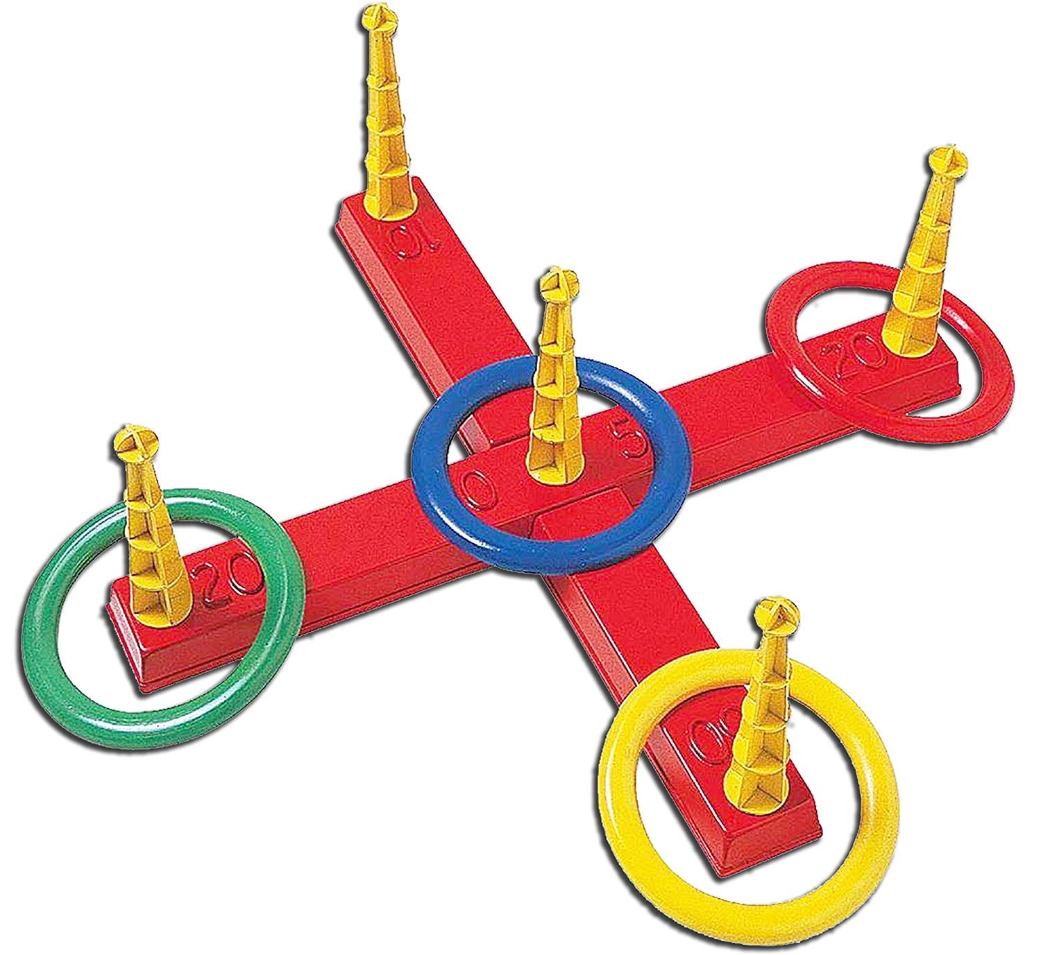 Idena 40416 Ballwurfspiel mit 10 Bechern und 3 Bällen, bunt (Bunt, Komplett-Set 5tlg.)