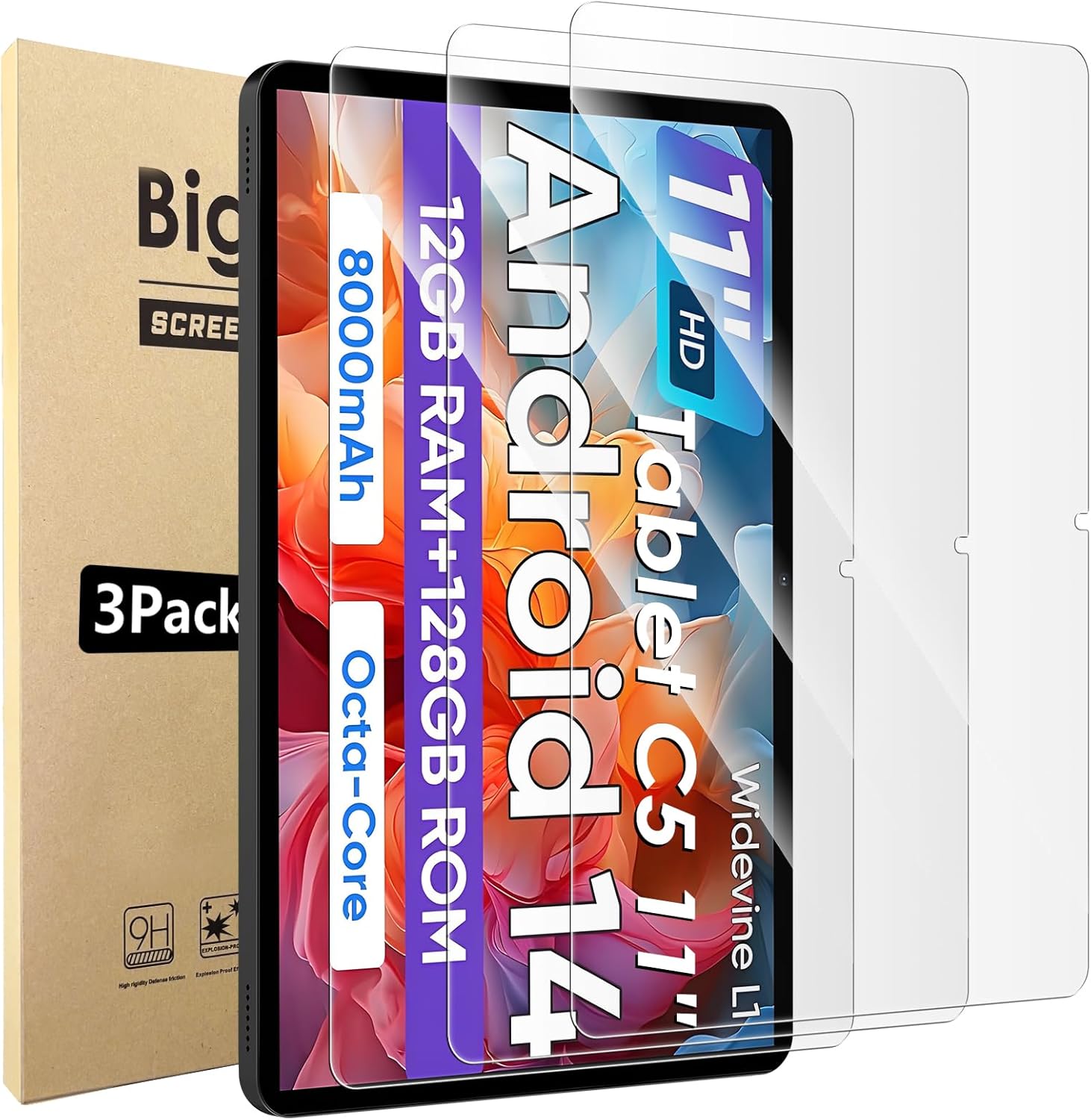 Protector de Pantalla Compatible con COLORROOM Tablet C5 11 Pulgadas 3U