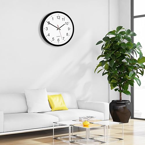 Miniatura 8 de Foxtop Reloj de pared hacia atrás negro 12 pulgadas