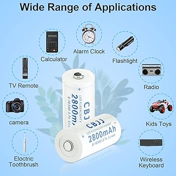 Amazon.com: CPZZ 16340 Rechargeable Battery 2800mah 3.7v Battery