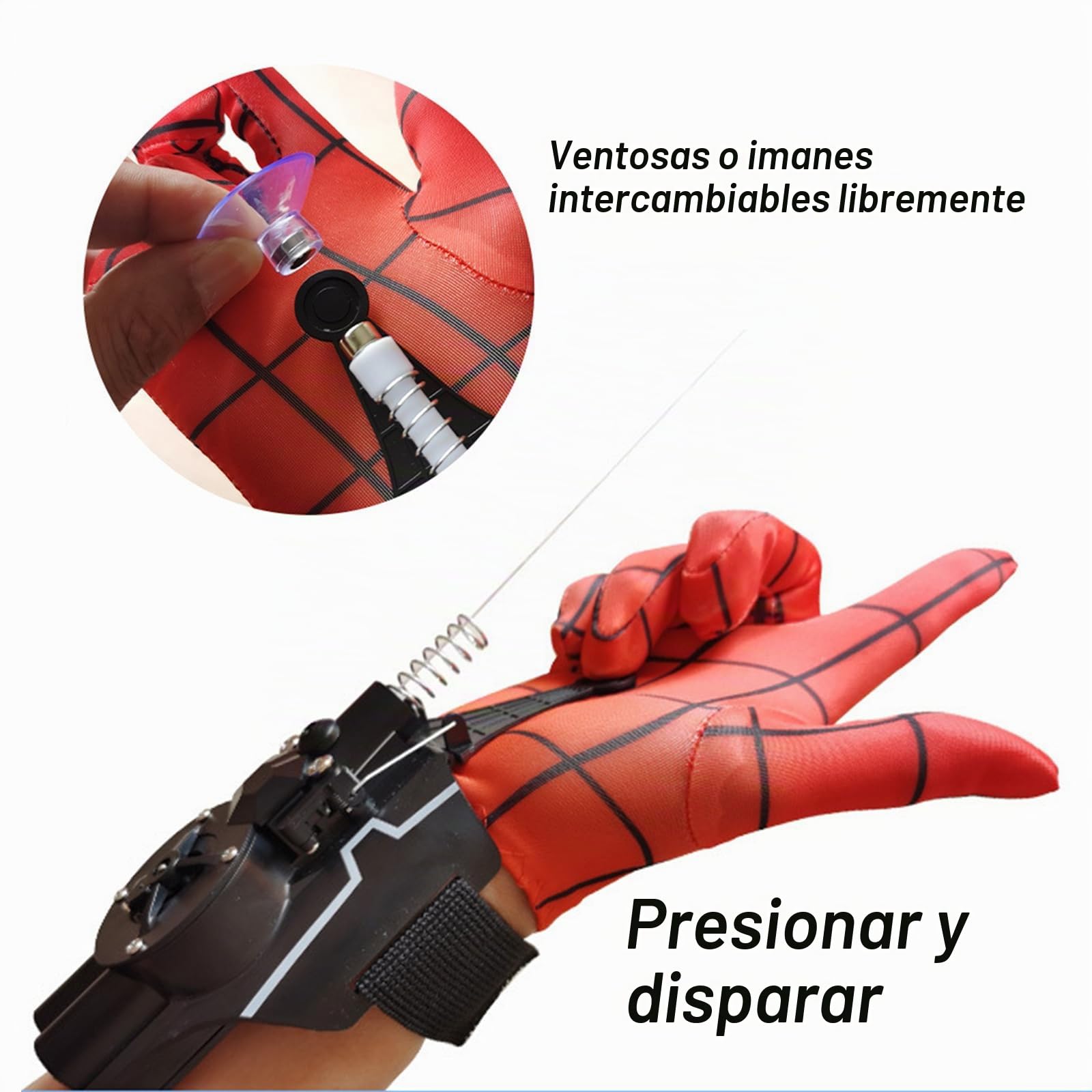 Lanzador de telarañas, Retorno automático de Cuerda, Lanzador Web como Tributo a Spidey, Spider Web Shooter Peter Parker, Perfecto for Cosplay, Halloween y más
