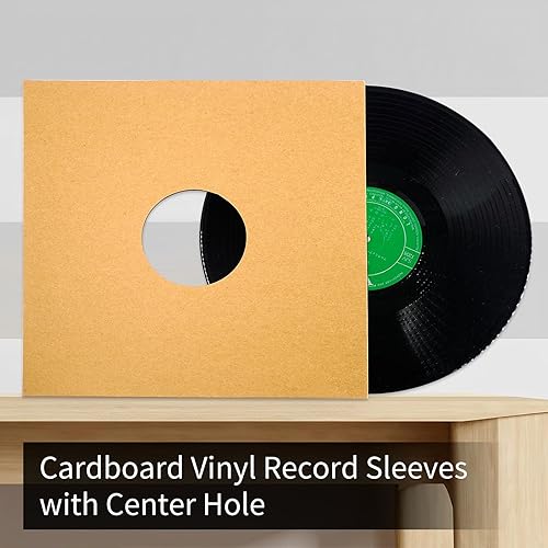 Miniatura 4 de Fundas interiores para discos de vinilo de 12 pulgadas, fundas de disco de papel Kraft, cubierta de vinilo grueso LP, fundas de chaqueta de álbum