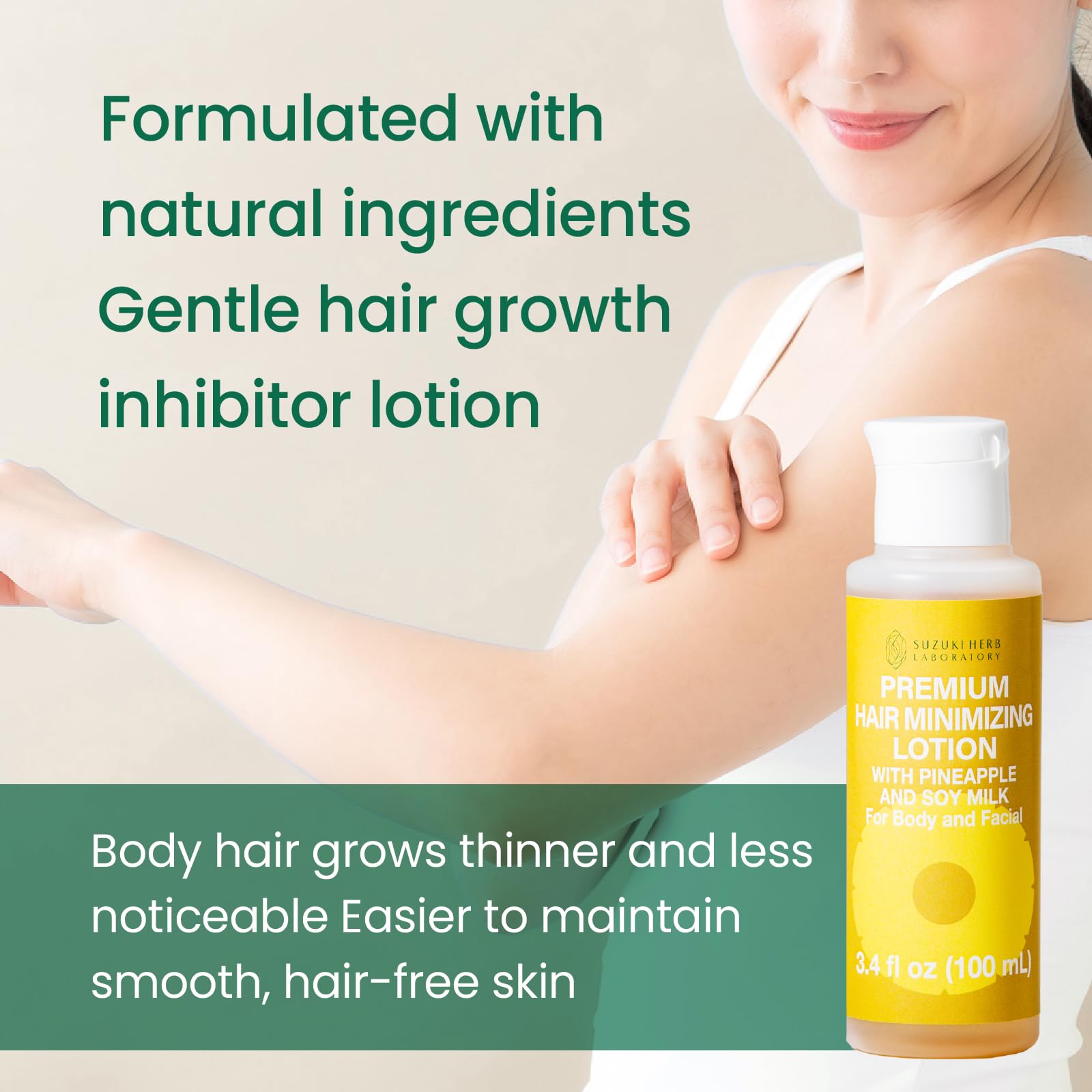 Amazon.com : SUZUKI HERB LABORATORY Premium Hair Minimizing Lotion