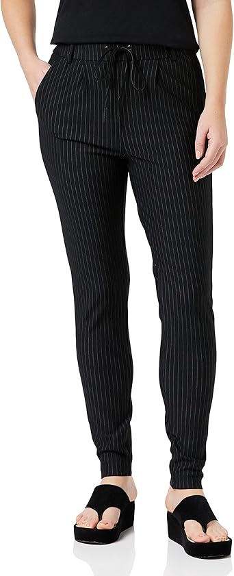 ONLY Onlpoptrash Life Easy Col Pant Pnt Noos kleding dames, Zwart (Black), S / 30L