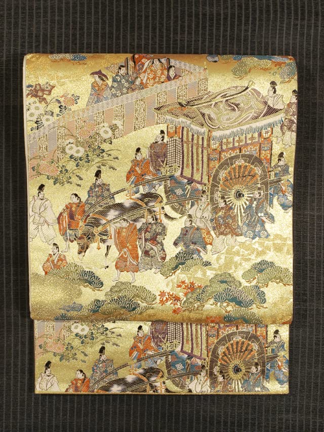 京都三大祭をモチーフにした御袋帯　美術織物　桐箱・解説書付き 京都三大祭をモチーフにした御袋帯 美術織物 桐箱・解説書付き