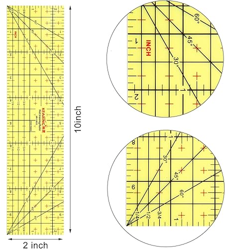 Miniatura 9 de Regla de planchado en caliente, resistente al calor, herramientas de costura, herramienta de medición hecha a mano para hierro eléctrico, trabajo en