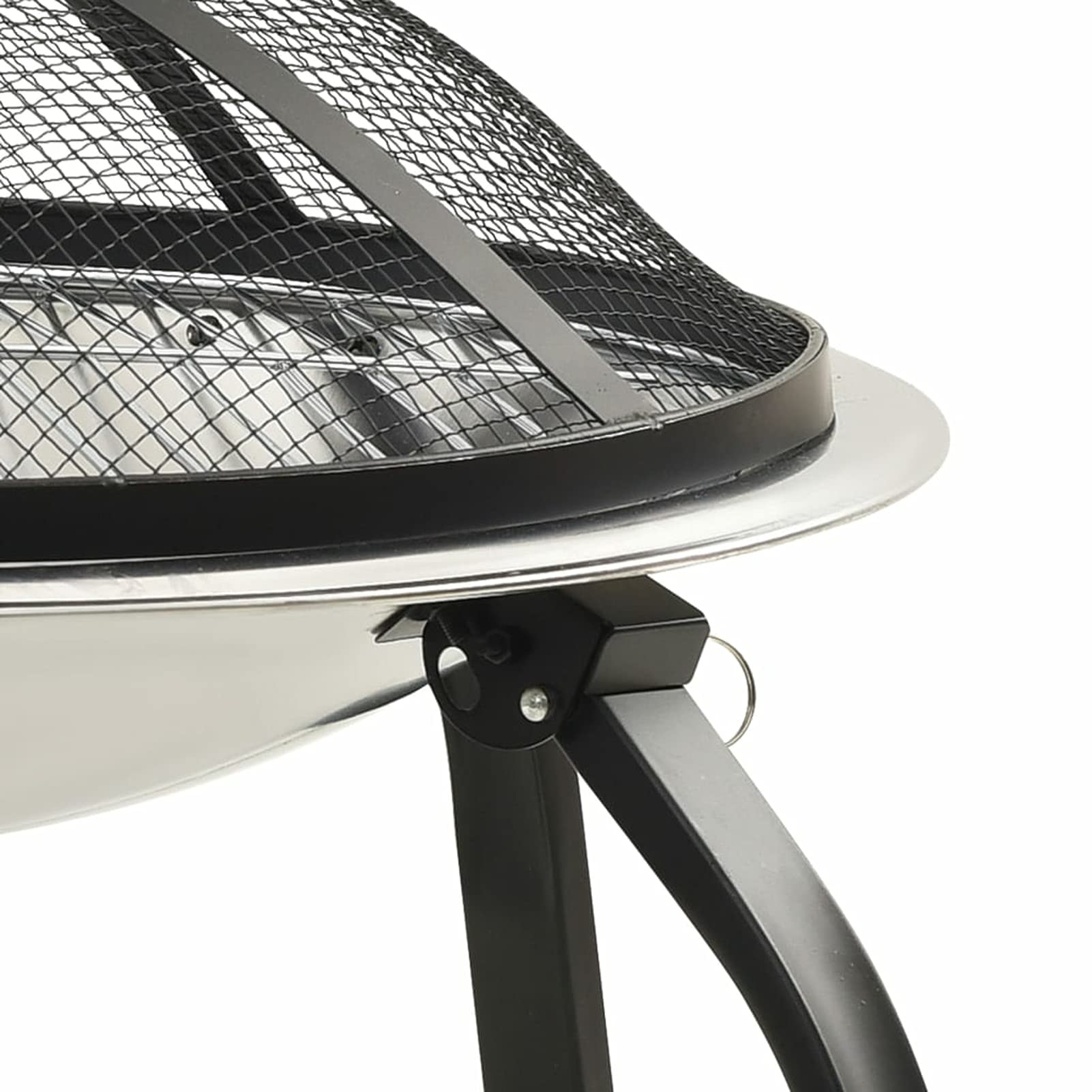 Homgoday Braciere e Barbecue 2 in 1 attizzatoio in acciaio inox 56 x 56 x 49 cm braciere esterno per giardino ciotola per falò all'aperto per giardini, cortili, parchi, cortili