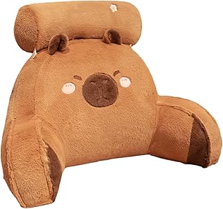 Capybara Almohada De Lectura Para Cama, 60X40CM Peluche De Capibara Almohadas Cojín, Lindos Capibara Cojín Abrazars Almo...