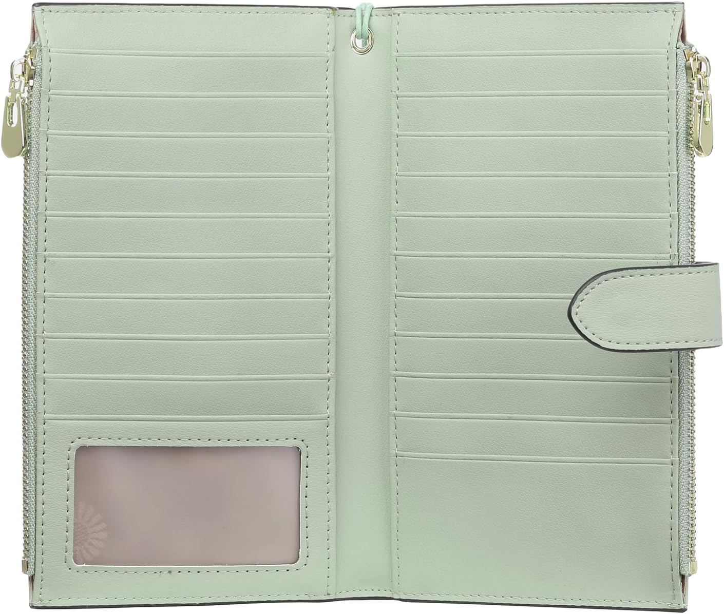 FALAN MULE Wallet Women Multi Card Slim Leather RFID Blocking Credit Card Holder Wallet Purse with Zipper Pocket