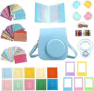 FUOYLOO 1 conjunto de acessórios para câmera retrô adesivos vintage capa para câmera instantânea capa para câmera instantânea para câmera instantânea 11 bolsa para câmera instantânea mini 11 bolsa de poliuretano para câmera instantânea 11 PU