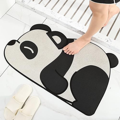 Tapete de baño con diseño de panda de dibujos animados súper absorbente de secado rápido antideslizante para el hogar baño aparatos chinos de 157 x