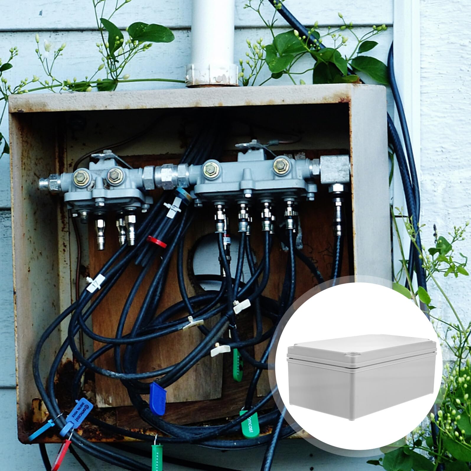 Baluue Scatola di Giunzione Elettrica Certificazione IP68 Bianco e in ABS Antipolvere Adatta per Uso Interno ed Esterno