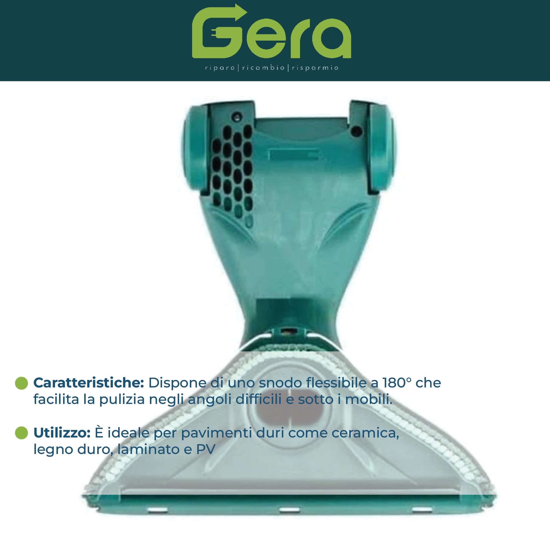 GE.RA Spazzola Folletto HD 40 per Aspirapolvere Vk 130/131/135/136/140/150