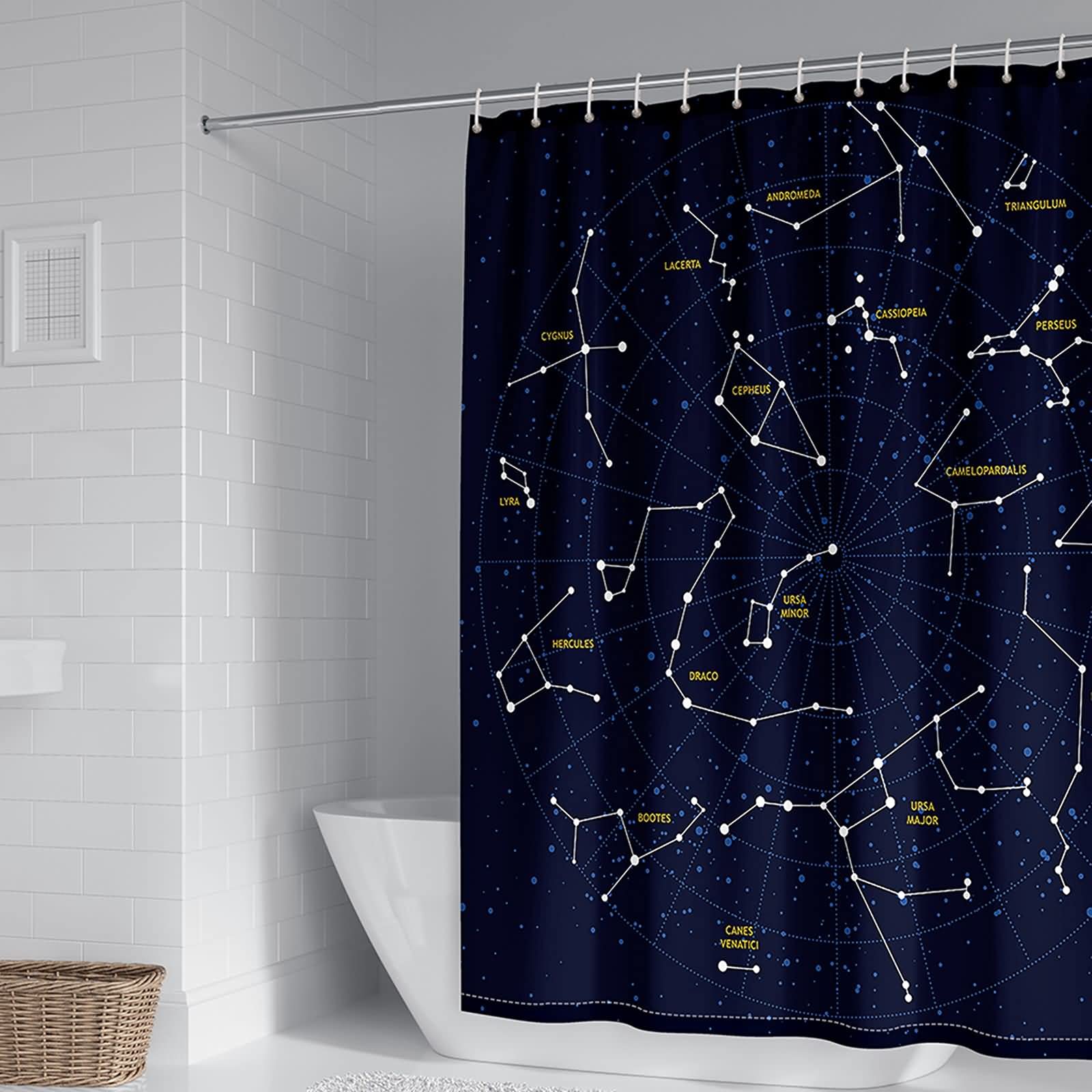 Rideau de douche polyester KnSam de qualité supérieure au tombé fluide élégant