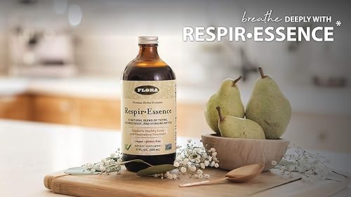 Miniatura 4 de Flora - Respir-Essence - Apoya la salud pulmonar y respiratoria - Contiene tomillo, raíz de regaliz, helenio y más - Sin OMG, vegano, sin gluten y