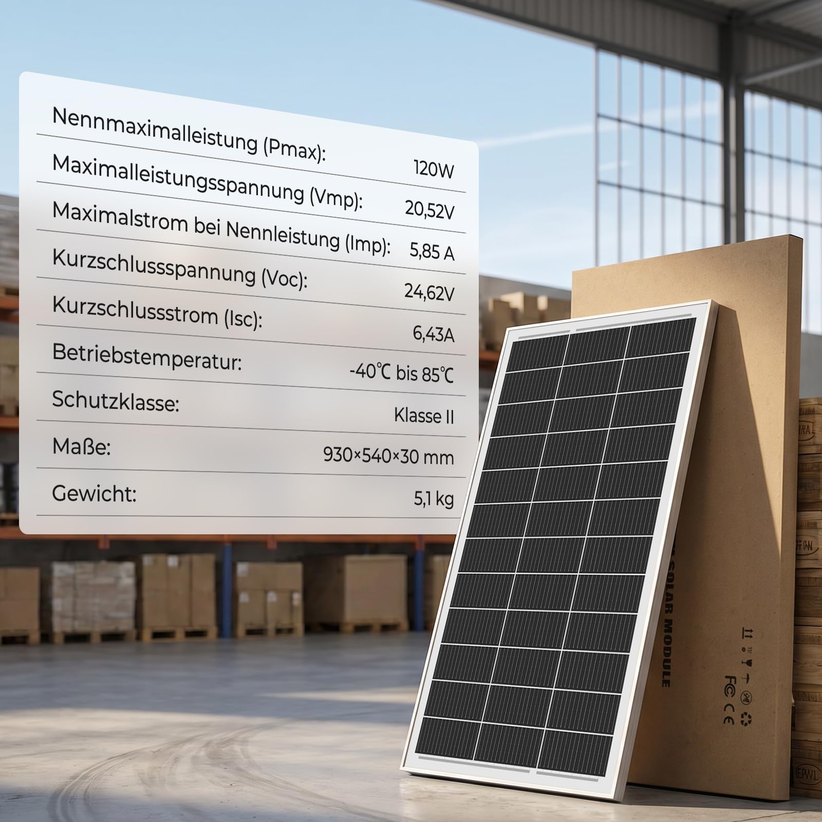 Panel solar de 50 W, módulo solar monocristalino de alta eficiencia, marco de aluminio negro 12 V/24 V, ideal para central eléctrica de balcón, autocaravana, hangar, barco