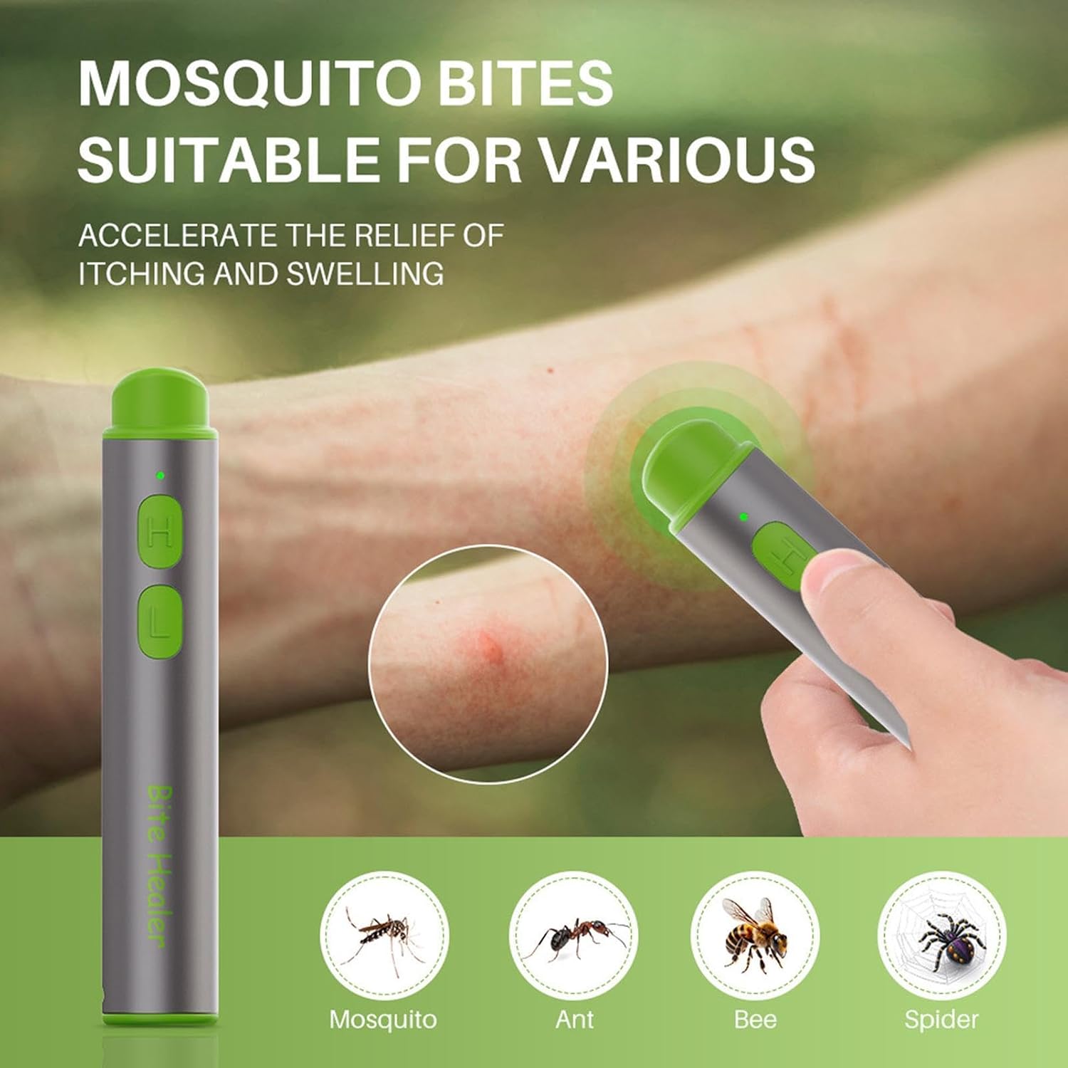 Bee Sting Relief Portable Anti-Itch Summer Device, Garden Travel Camping | Bee Sting Itching Away Device for Men Indoor Outdoor Home Garden Travel Daily Camping Picnic