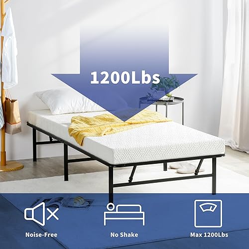 Miniatura 62 de Listón de marco de acero de la cama para dormir Olee T-3000 OL14BF04, Acero, Negro