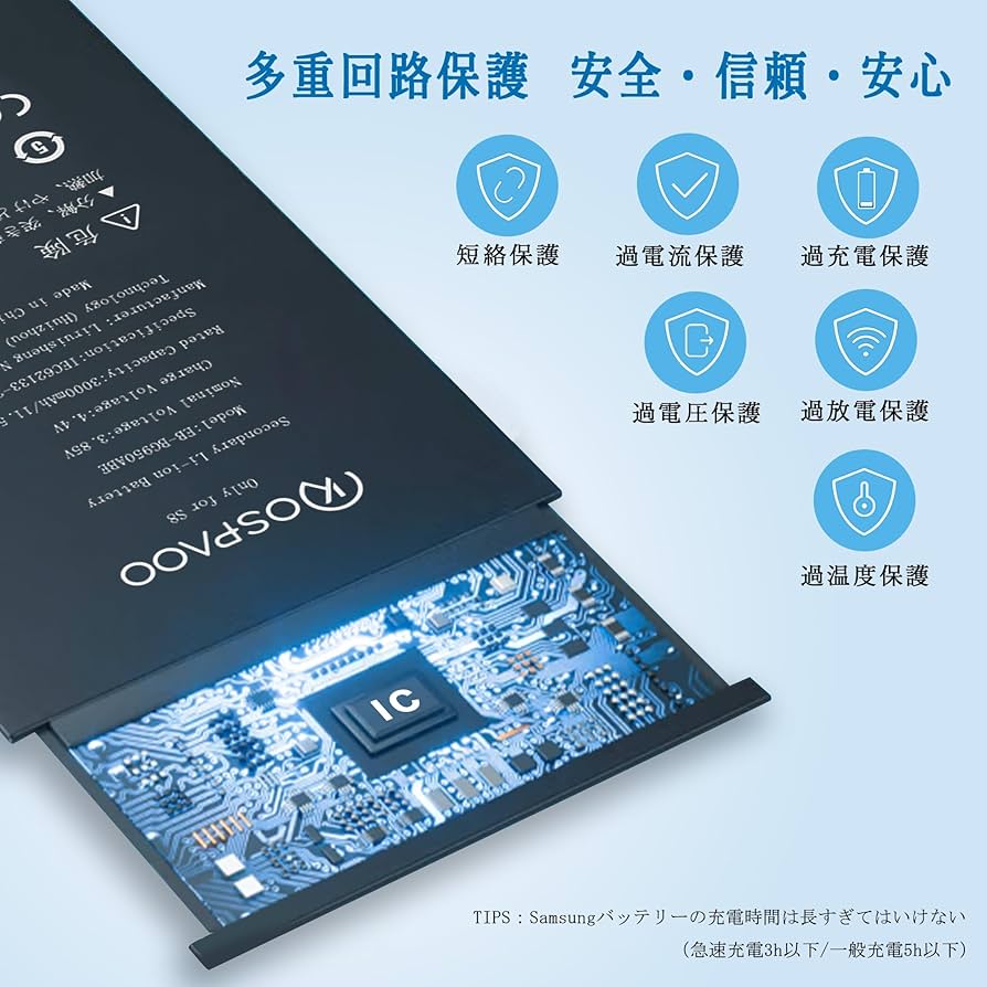Amazon | KOSPAOO for Samsung Galaxy S8 バッテリー 交換 容量