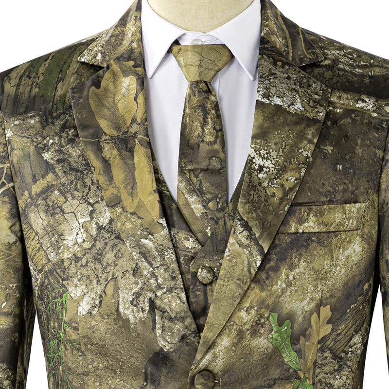 HBDesign Men's Retro Colored Camo Suit Classic Notched Collar Blazer for Special Events Daily Office Wear2