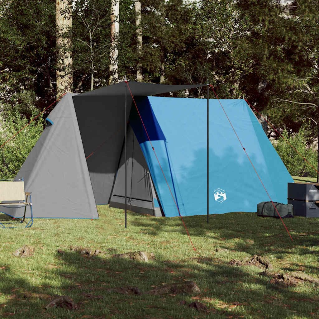Campingzelt 3 Personen Grün A-Rahmen Outdoor Zelt mit Sonnendach und Kabelöffnung 185T Polyester PU-beschichtet für Campingurlaub Wanderungen Festivals 470x220x170cm