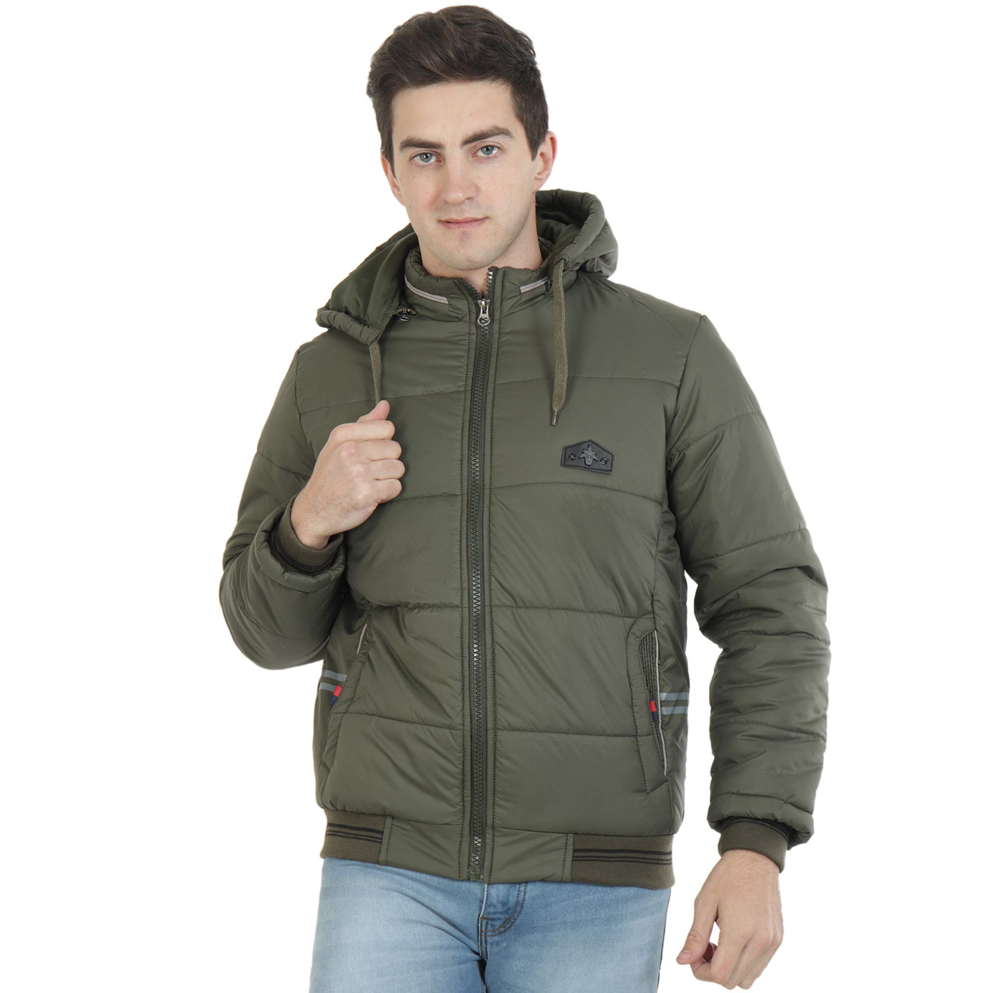 xohy Regular Fit Nylon Full Zipper Detachable Hooded Jacket for Men-picture-52