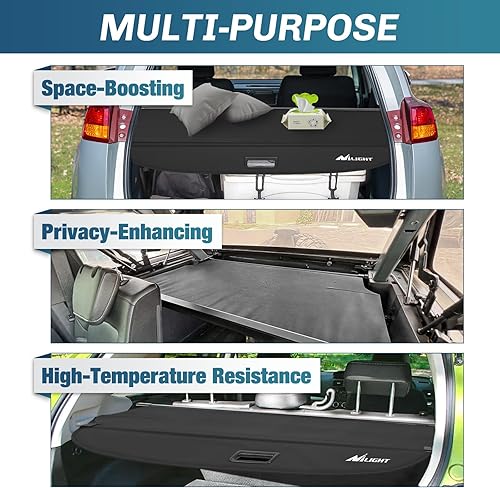 Miniatura 4 de Nilight Cubierta de carga para maletero para Toyota RAV4, accesorios 2013 2014 2015 2016 2017 2018, cubierta de seguridad retráctil para carga