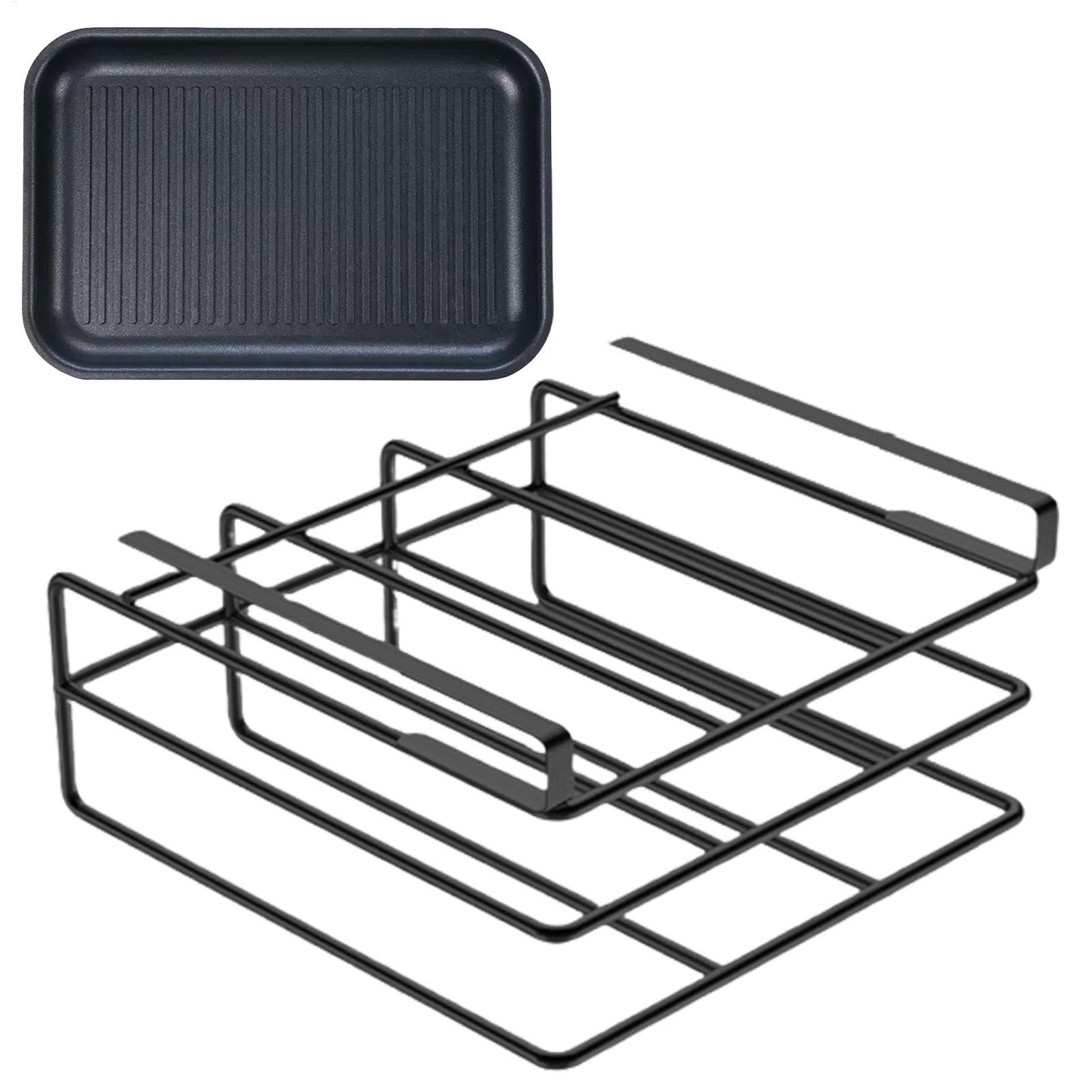 Organizer per tagliere, da appendere, senza foratura, per tagliere, salvaspazio, per coperchi e padelle da cucina