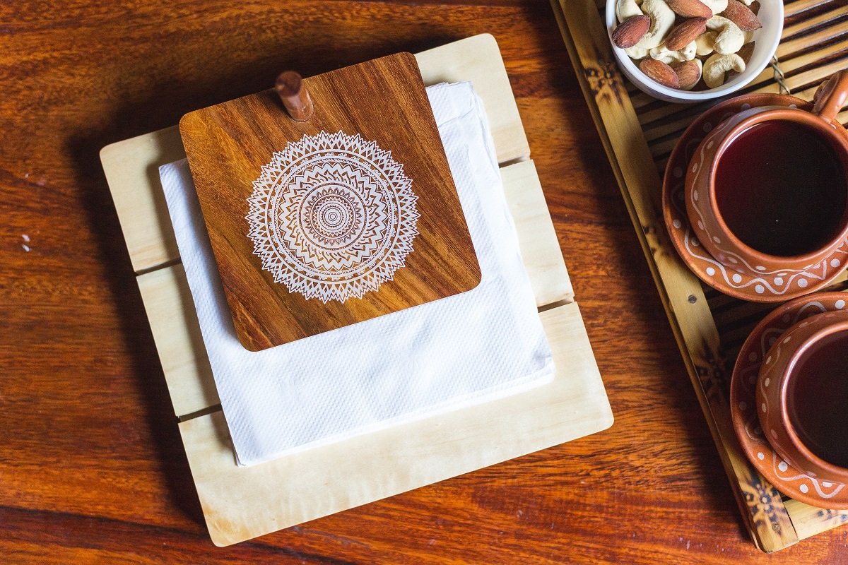 ivei Mandala – Servilletero de madera Mandala