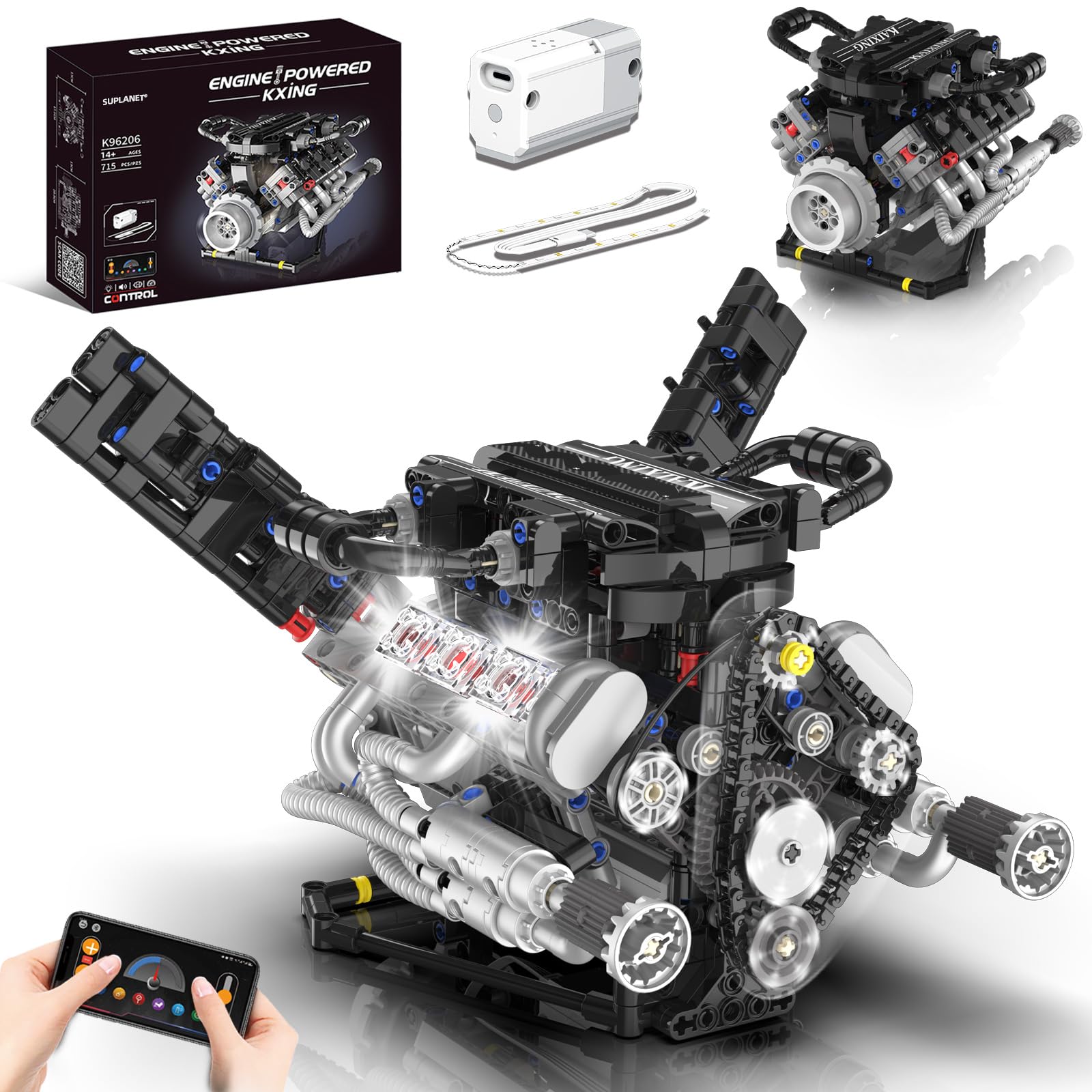 Amazon.com: Suplanet V8 Engine Model Kit, 8-Cylinder Visible