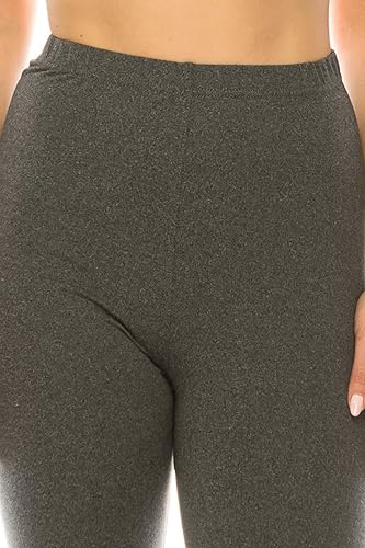 Miniatura 4 de Leggings Depot Leggings de cintura alta para mujer, pantalones lisos suaves con cintura de 1 pulgada - Regular, Plus, 1X3X, 3X5X