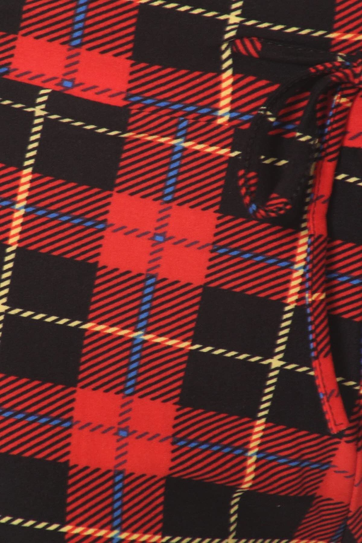Leggings Depot Fabluxe spodnie do biegania z kieszeniami, aktywne spodnie do biegania dla kobiet, lekkie spodnie do biegania, Lounge-Urlaub Plaid, 1X