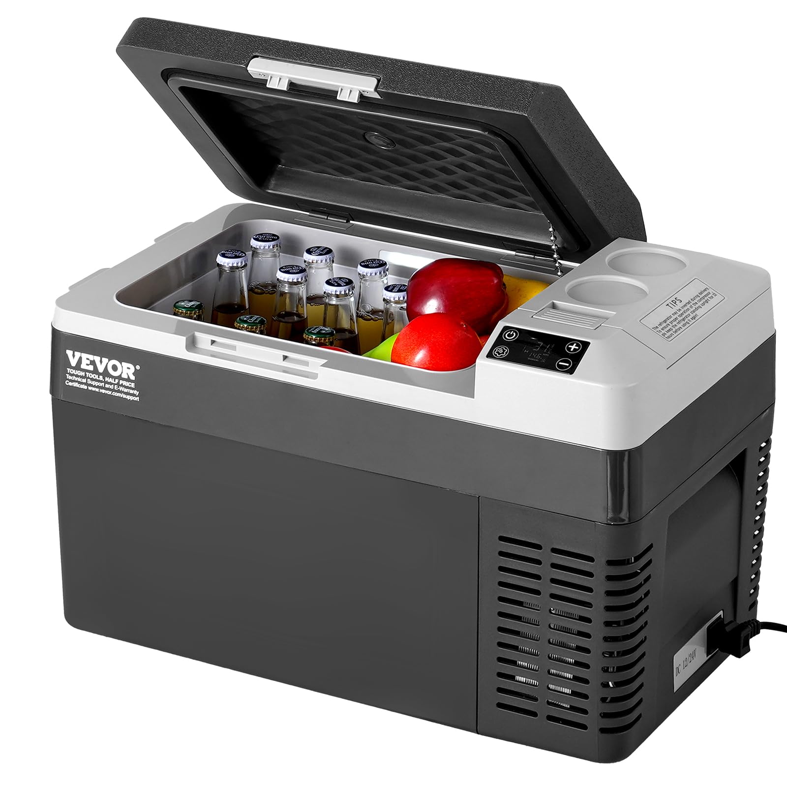 VEVOR Tragbarer Autokühlschrank mit Gefrierfach, 25 L, 12 V