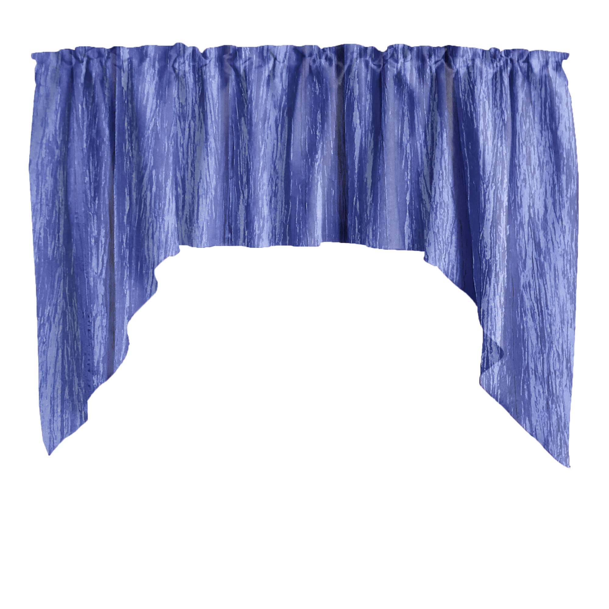 Zen Creative Designs Crushed Crinkle Taffeta Swag Window Valance Home Décor Bedroom Nursery Kitchen Window (Royal Blue)