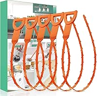 Vista 9 de Removedor de obstrucciones de drenaje de pelo de serpiente de drenaje, paquete de 3 herramientas para desatascar el fregadero de serpiente