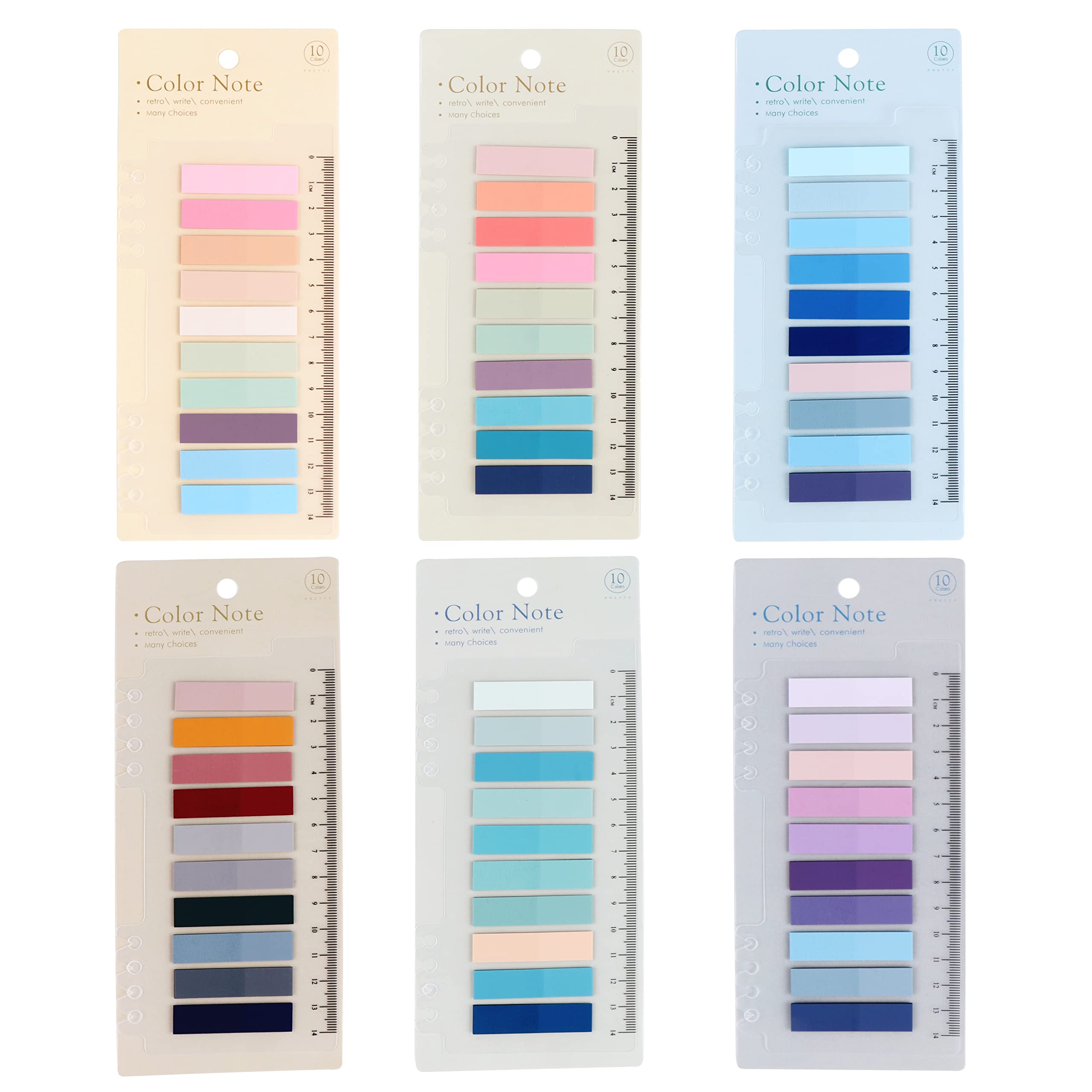 1200pcs Notas Colores Adhesivas de Índice Ficha de Índice Adhesiva Marcador adhesivo Página Marcapáginas Libros Hojas Archivos para Escuela Oficina Lectura