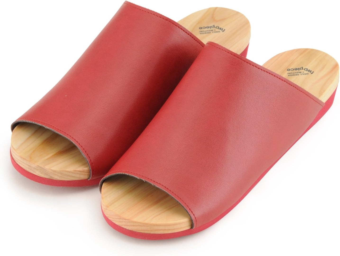 Flexible Japanese Geta Sandal By Drill Design - Red (7.5)