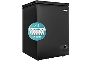 Space-Saving EUHOMY 3.5 Cu.Ft Chest Freezer with Organized Basket