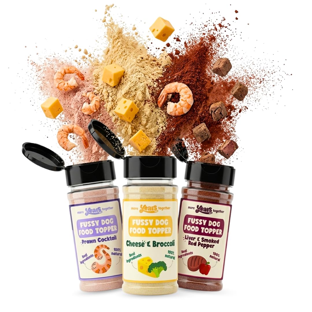 YEARS Dog Food Toppers for Fussy Eaters | Variety Flavour Pack | Grain Free Powdered Appetite Stimulant for Dogs