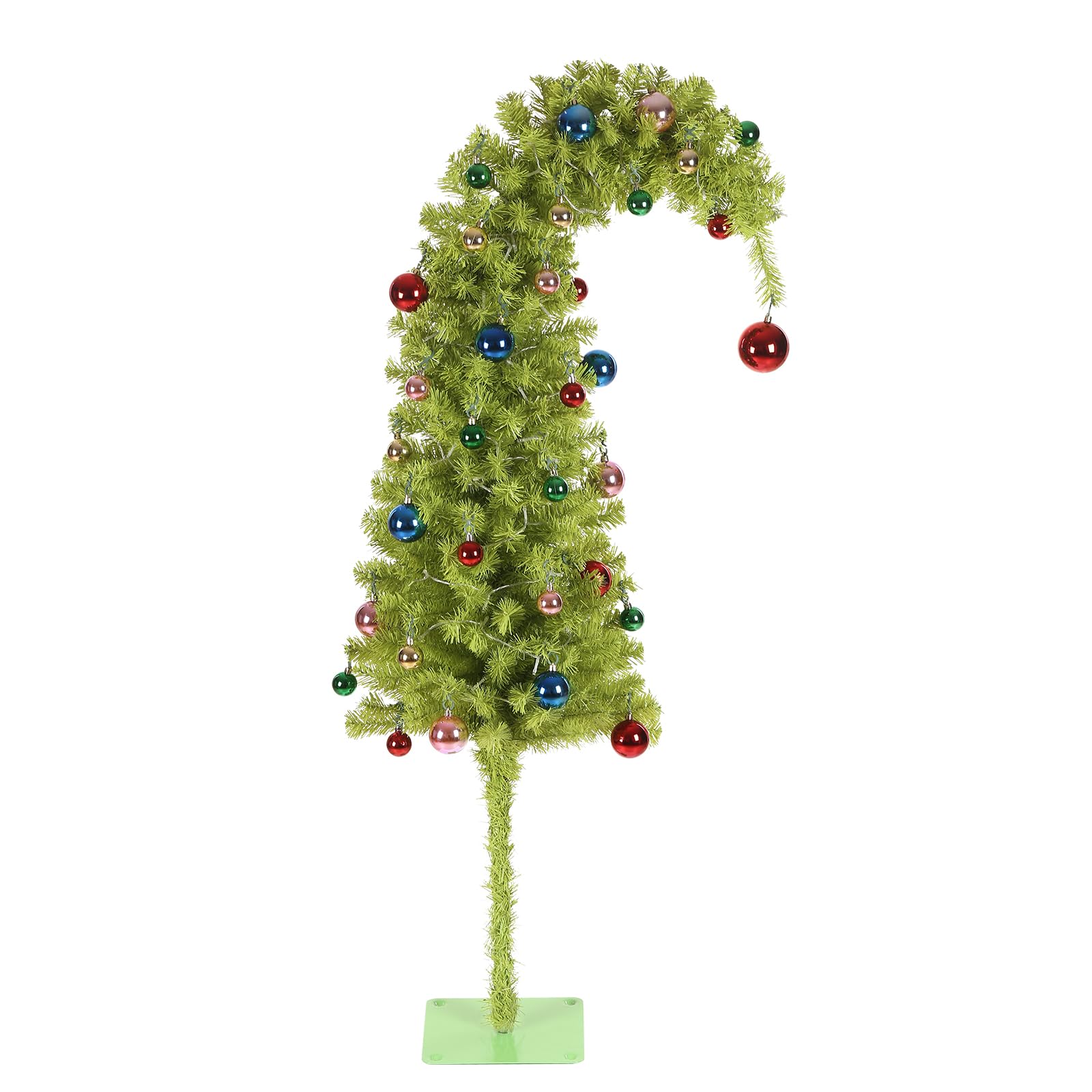 3FT Bendable Artificial Christmas Tree with Lights, Flexible Branch Holiday Decoration for Indoor Outdoor, Easy to Shape, Durable Xmas Tree for Home, Porch, Yard, Party Décor