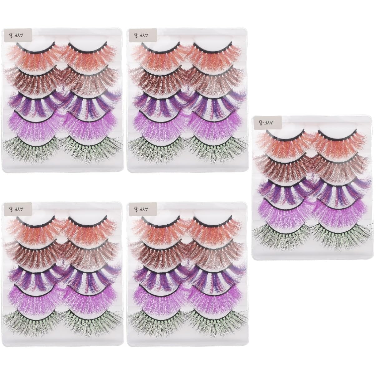 Housoutil 25paare Bunte Fake Eyelashes Für Cosplay Und Partys Leichte Wiederverwendbare Wimpern Für Natürlichen Look Und Vielseitige Anlässe Wie Halloween Fotoshootings Und Mehr