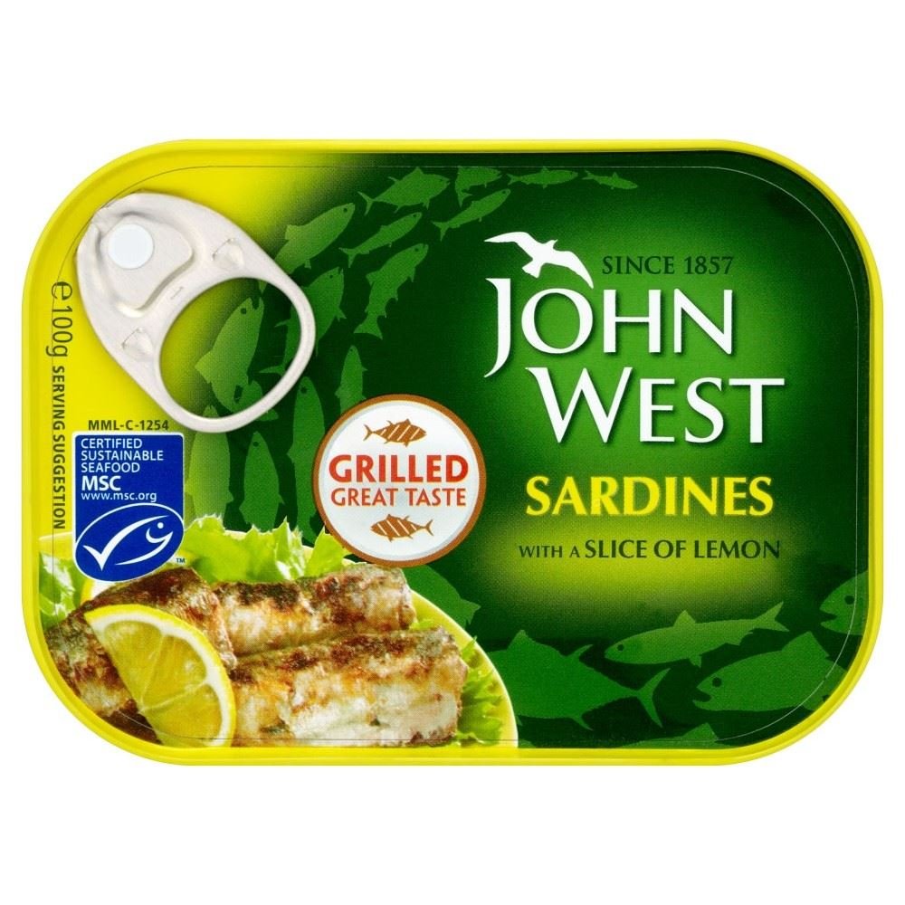 John West Grilled Sardines with Lemon (100g) Grocery