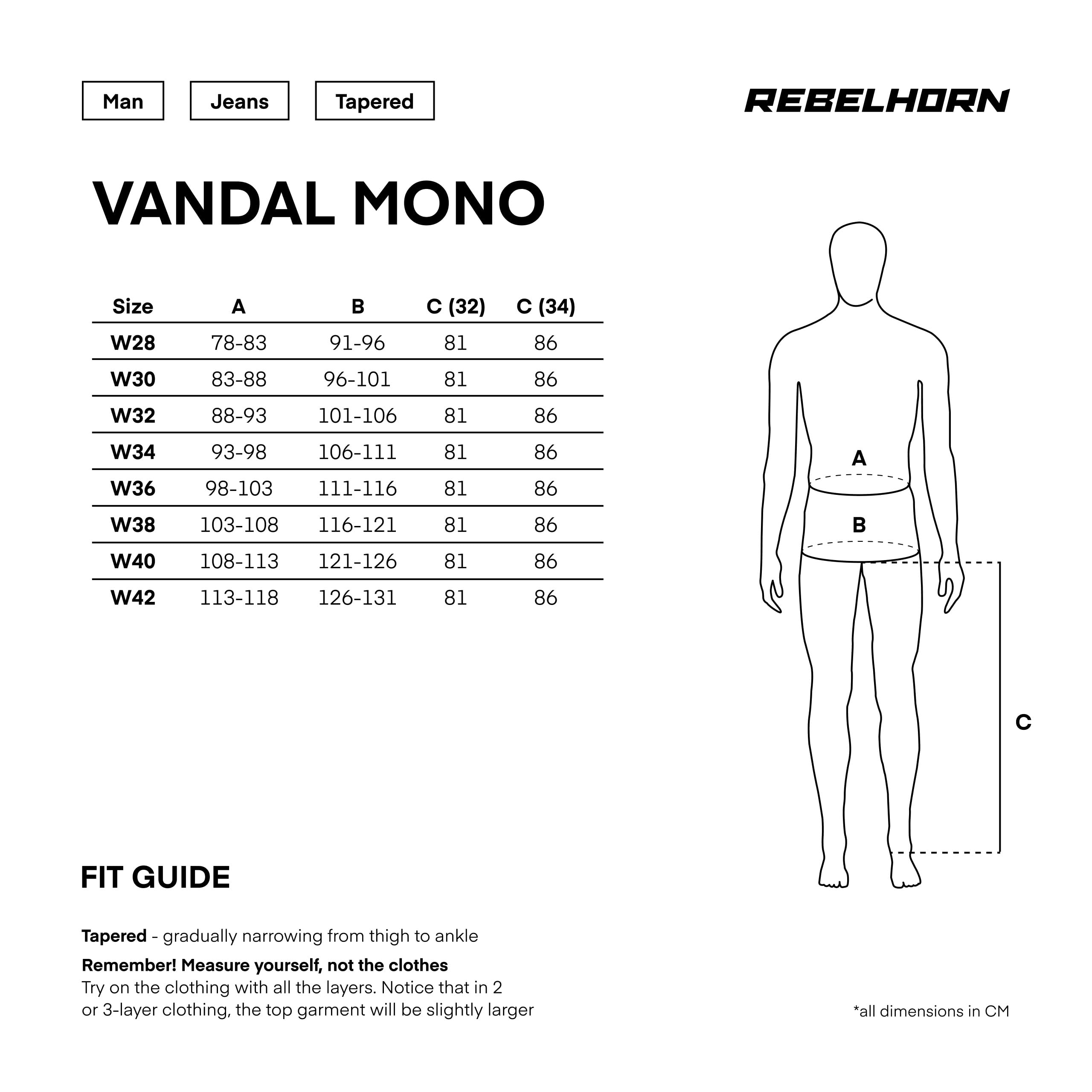 REBELHORN Spodnie motocyklowe Vandal Mono Męskie