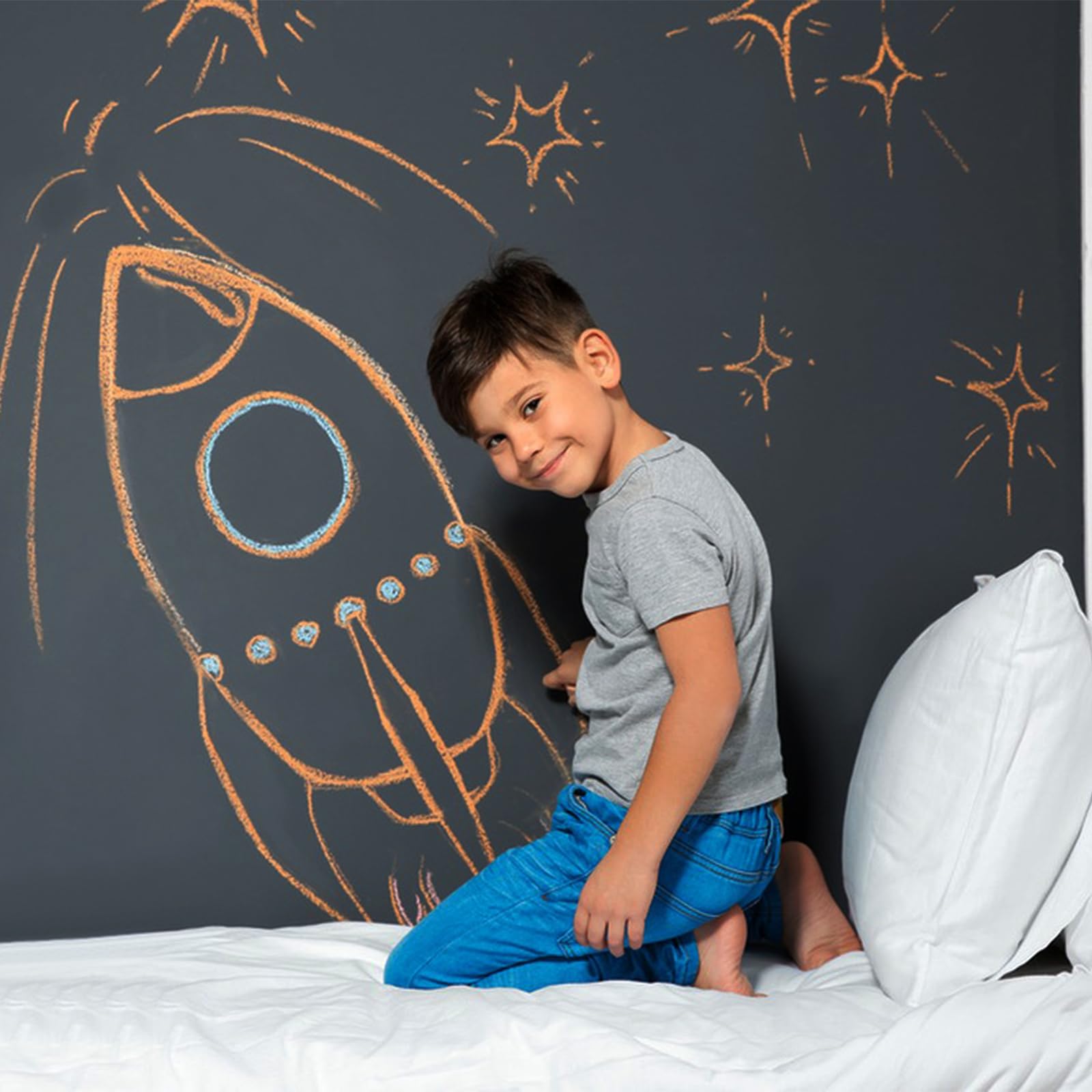 Tableau Nor Autocollant Autoadhésf Tableau Ardose Mural En Rouleau Pour La Mason L'école Le