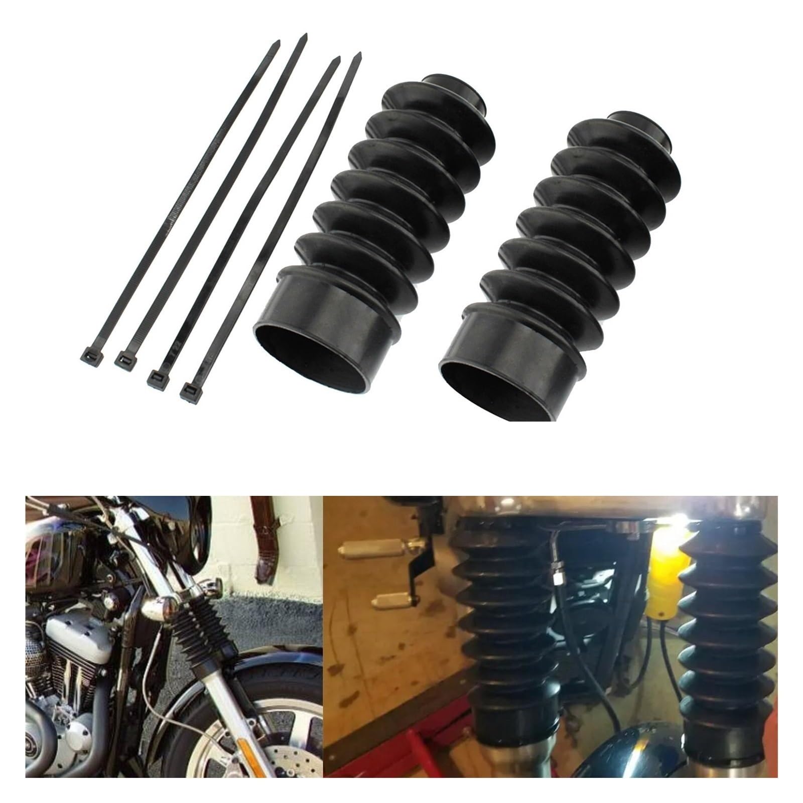 Adatto Per HARLEY FXD E XL SPORTSTER Soffietti Ammortizzatori Per Forcella Anteriore Per Motociclette Anello di Protezione Forcella Anteriore copripolve