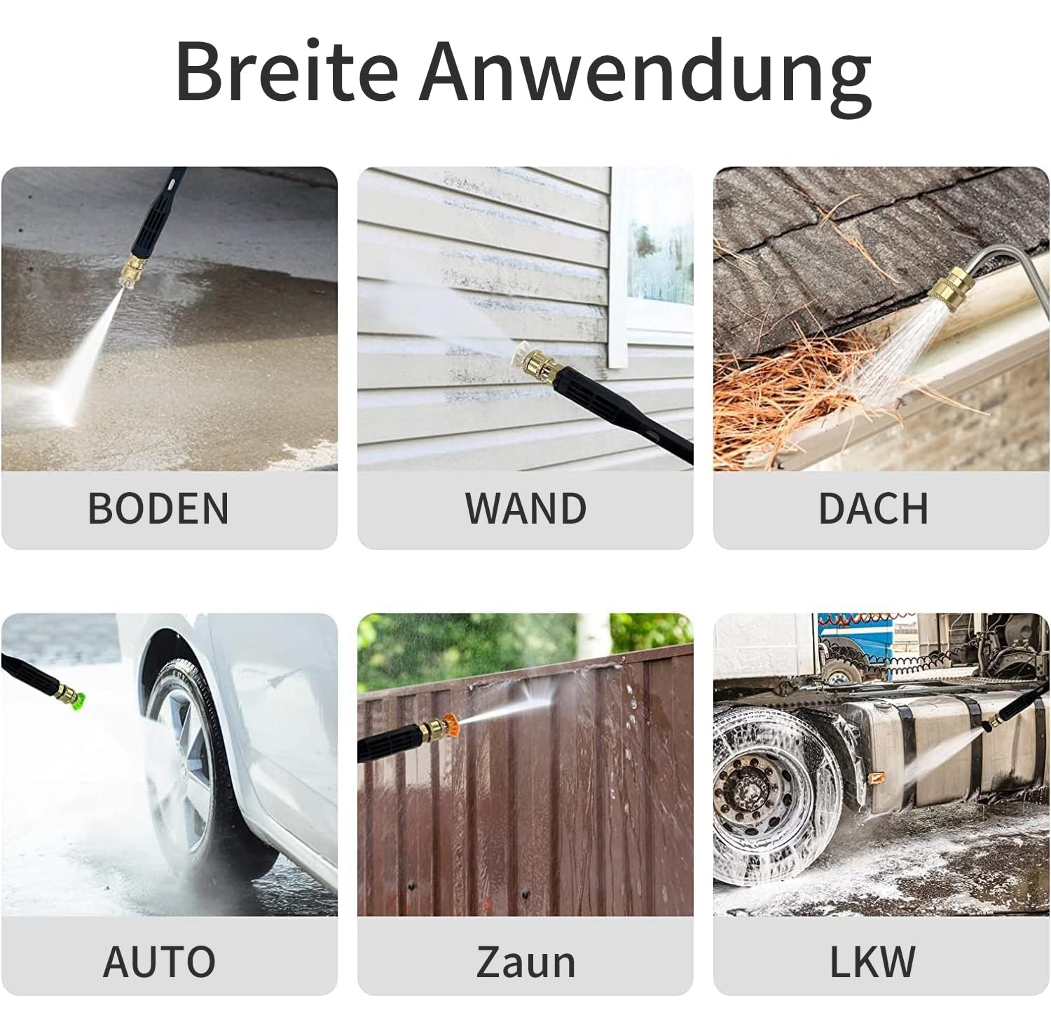 Hochdruckreiniger-Verlängerungsstab mit Karcher-Adapter, kompatibel für K-Serie K2-7, 4000PSI, 1/4 Zoll Schnellanschluss