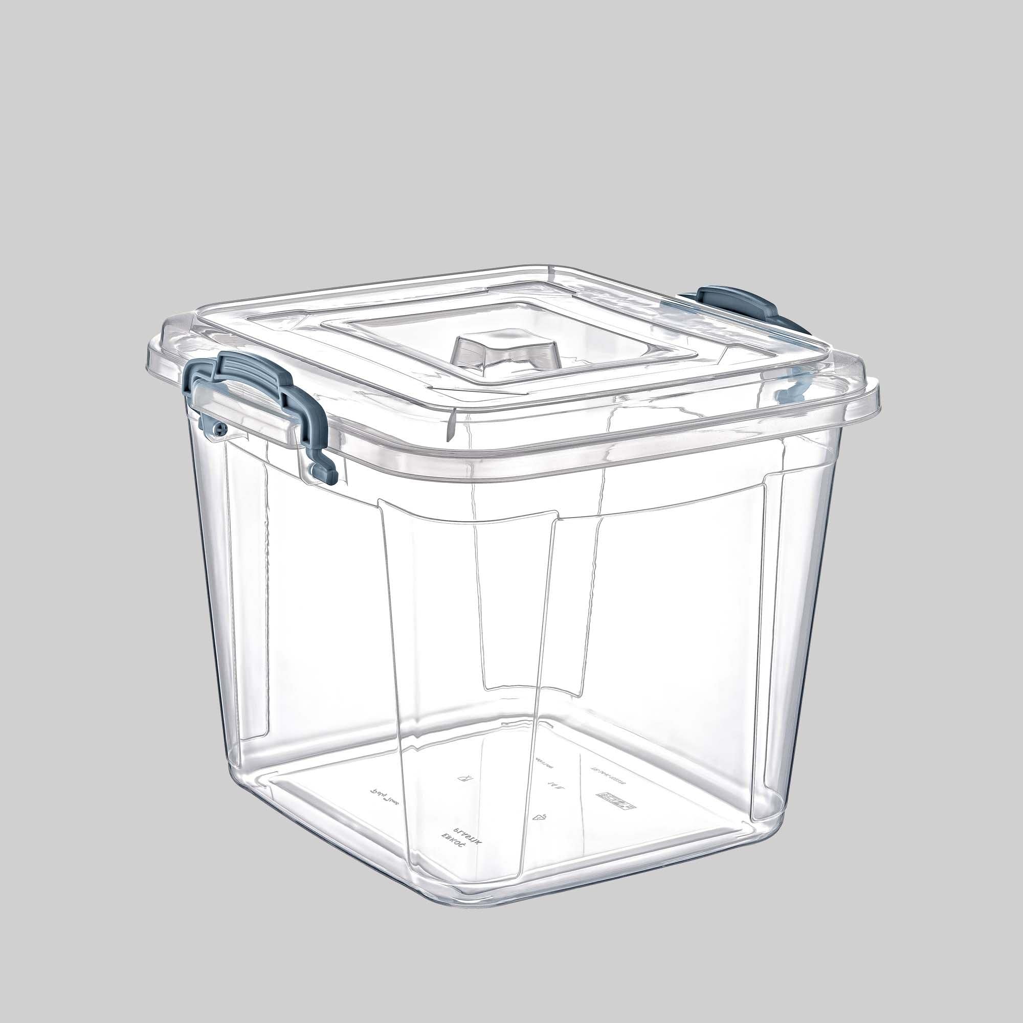 Polytime Multibox Şeffaf Kilitli Mutfak Eşya Gıda Saklama Düzenleme Kabı Kutusu - Kare - 10 Litre