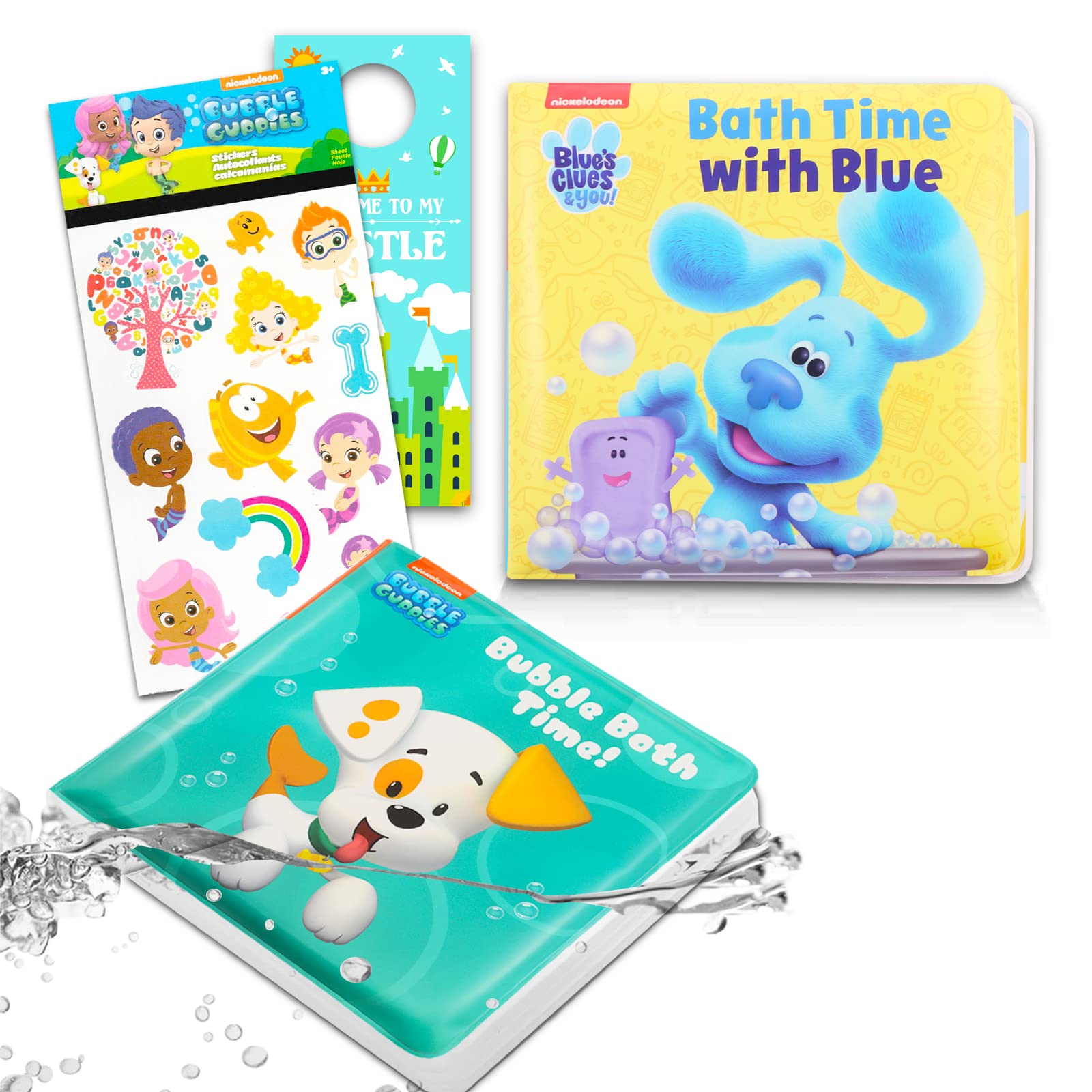Buy Nick Jr. Blues Clues and Bubble Guppies Bath Book Collection Bundle 2 Pack Waterproof