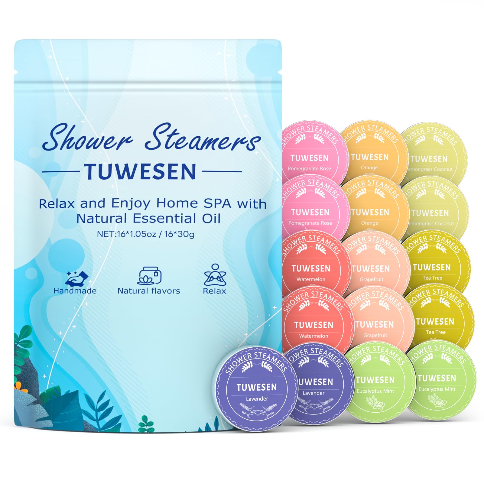 Shower Steamers Aromatherapy - Gifts for Women,Variety Pack of 16 Shower Bombs with Essential Oils - Relaxation and Self Care Gifts for mom.Enjoy Aromatherapy SPA at Home!