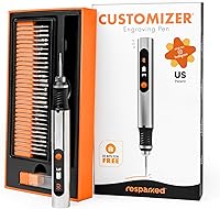 Resparked Customizer Engraving Pen: Cordless Rechargeable Tool for 50+ Surfaces, Beginner-Friendly with 30 Bits & Mastery Guide